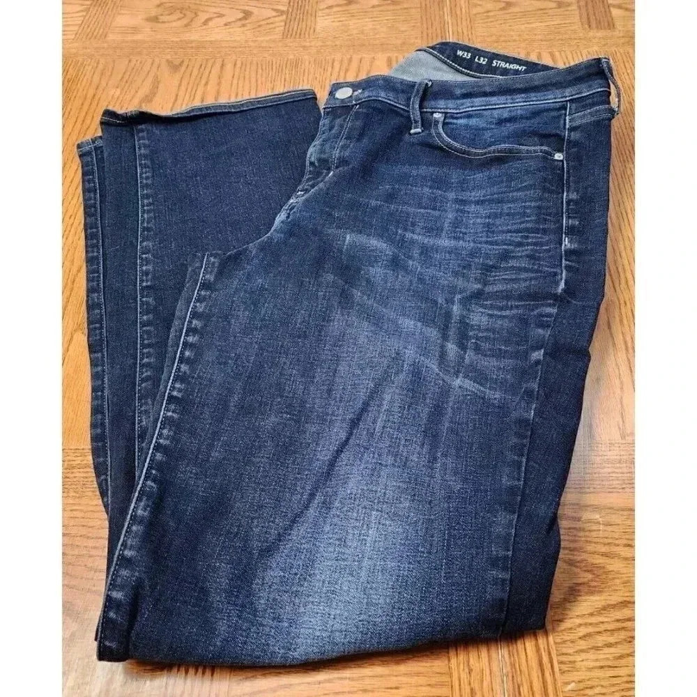 CALVIN KLEIN STRAIGHT BLUE JEANS W33/L32 - Picture 1 of 6